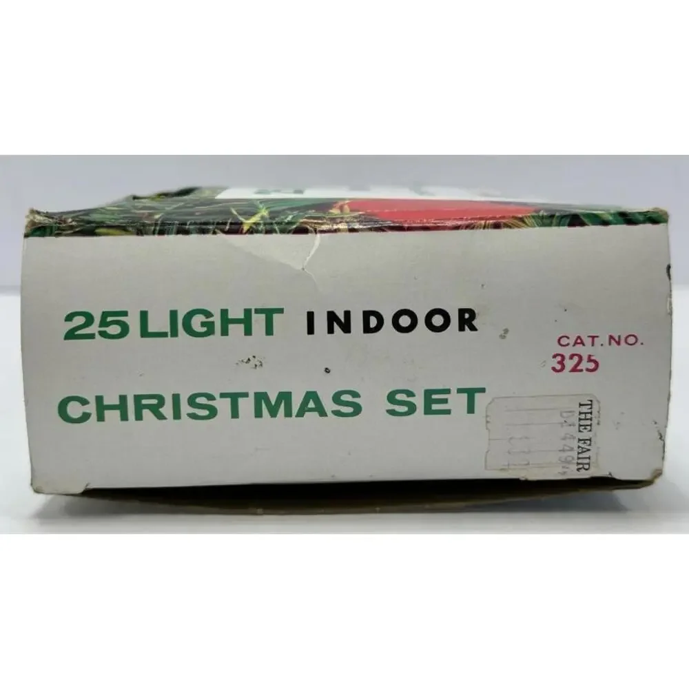 Vintage 25 Indoor Multicolored Christmas Light ACLA Boston Ma‎ Missing 5 Bulbs